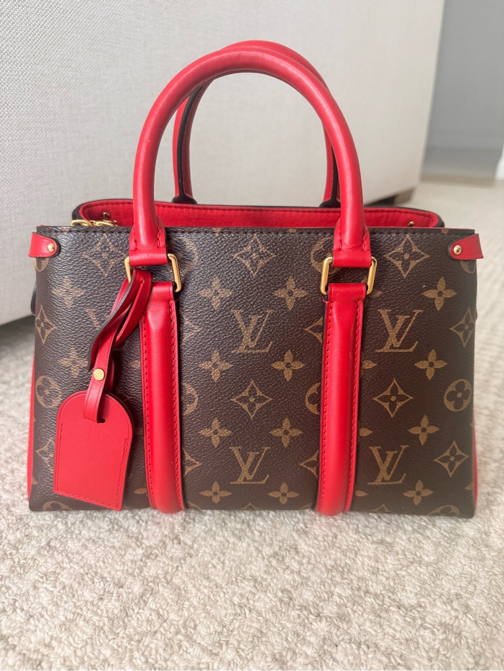 Louis Vuitton Soufflot NV BB Red Calf Crossbody LV SOUFFLOT CHERRY